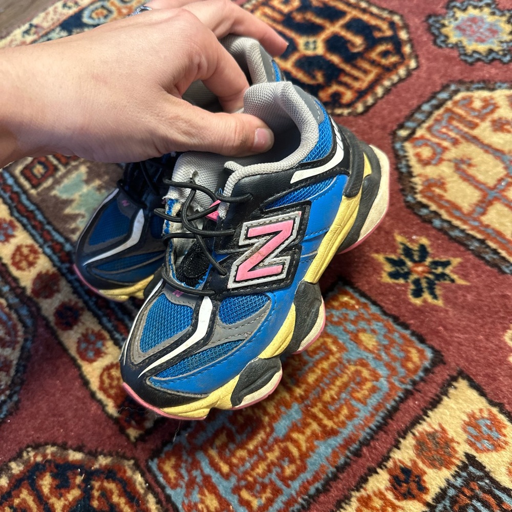 New Balance Kids' Vibrant Blue and Pink Sneakers